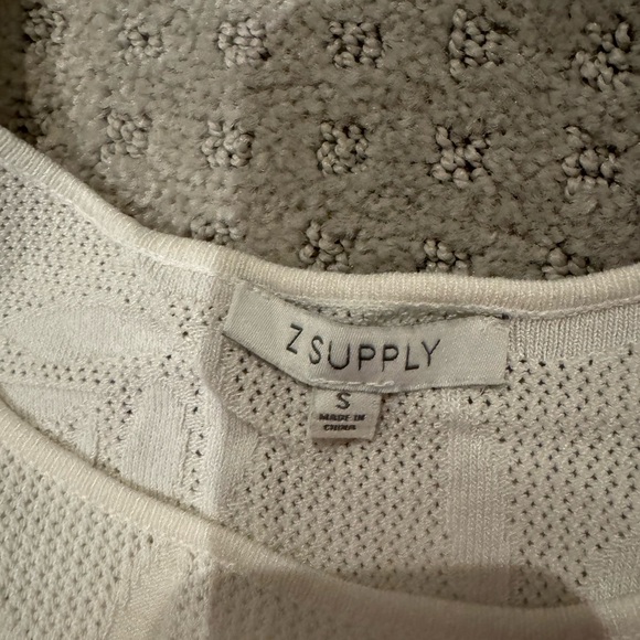 Z Supply Cream Knit Crop Tank Top - Picture 3 of 4